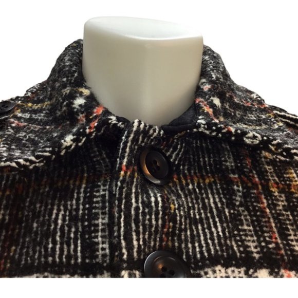 Free People Slouchy Eisenhower Gray Plaid Cropped Jacket Size XS - Picture 3 of 14